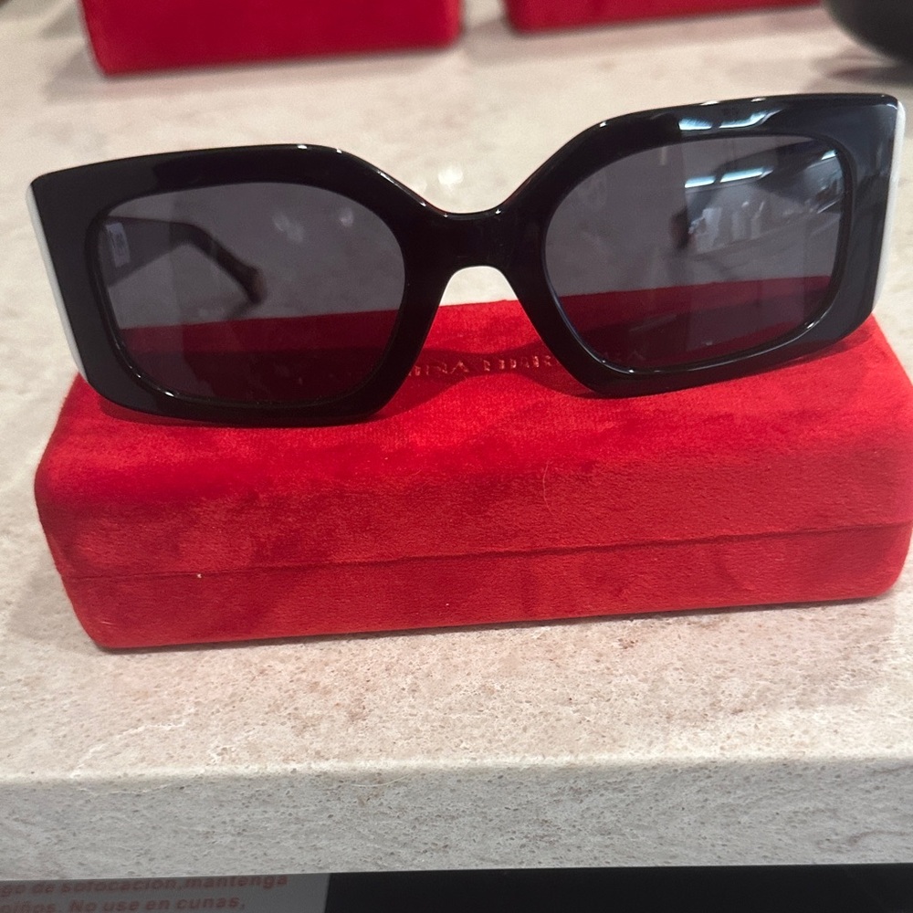 Carolina Herrera Black Square Sunglasses